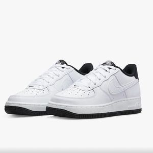 Nike Air Force 1 Low DV1331-100 Black/White Shoes B588 BK-5.5 W-7.5